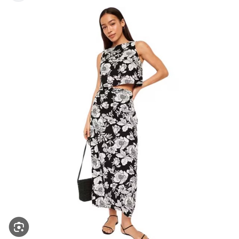 OLD NAVY 2 pc Floral Black and White set sz med